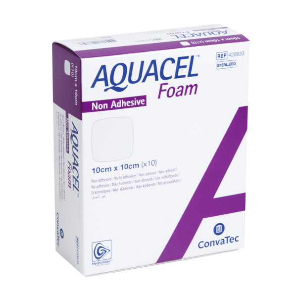 Aquacel Foam nicht-adhäsiv Schaumverband 10x10cm 10 ST PZN 08999799