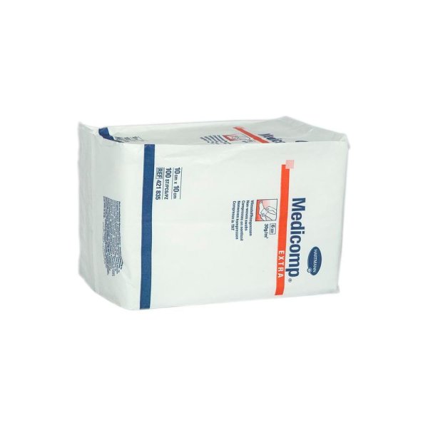 Medicomp extra Vliesstoffkompresse unsteril 10x10cm 100 ST PZN 04783938